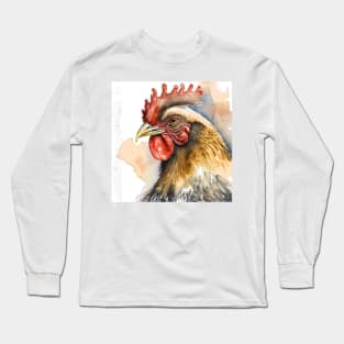 Water colour hen Long Sleeve T-Shirt